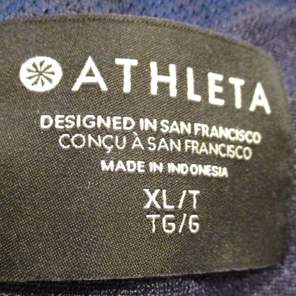 Athleta Woman X Large Blue Dark Blue Full Zip Pockets Jacket - Picture 6 of 8